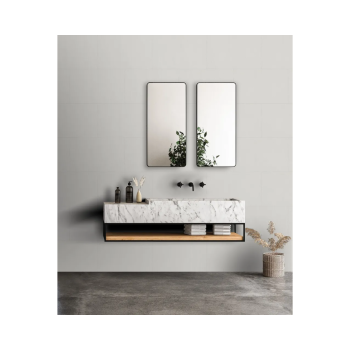 Aqua Step, Aqua Click Tiles, Wasserdichte Wandpaneele und Bodenpaneele fuer Badezimmer, Dublin, weiss, 12 Paneele, 8712093506971, 2.png